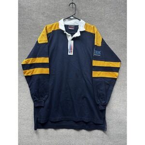 Vintage Line 7 Rugby Polo Shirt Mens 2XL Navy Gold Sydney 2000 Olympics IBM NWT